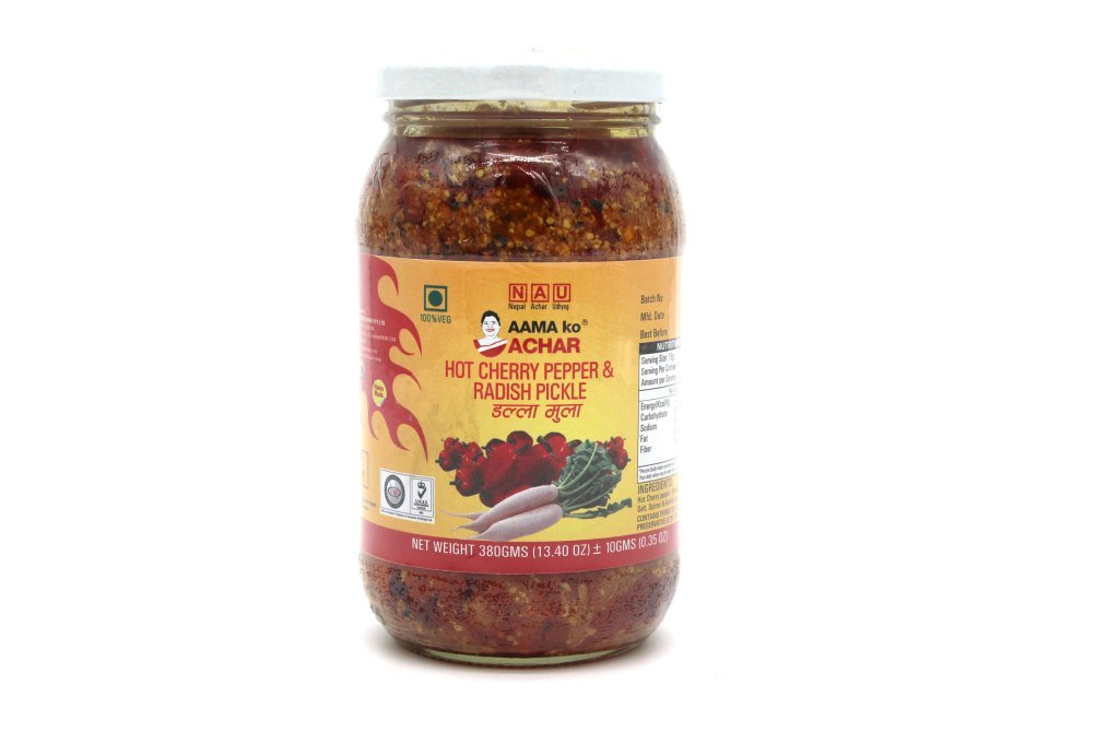 AAMA KO ACHAR HOT CHERRY PEPPER & RADISH PICKLE 380GM