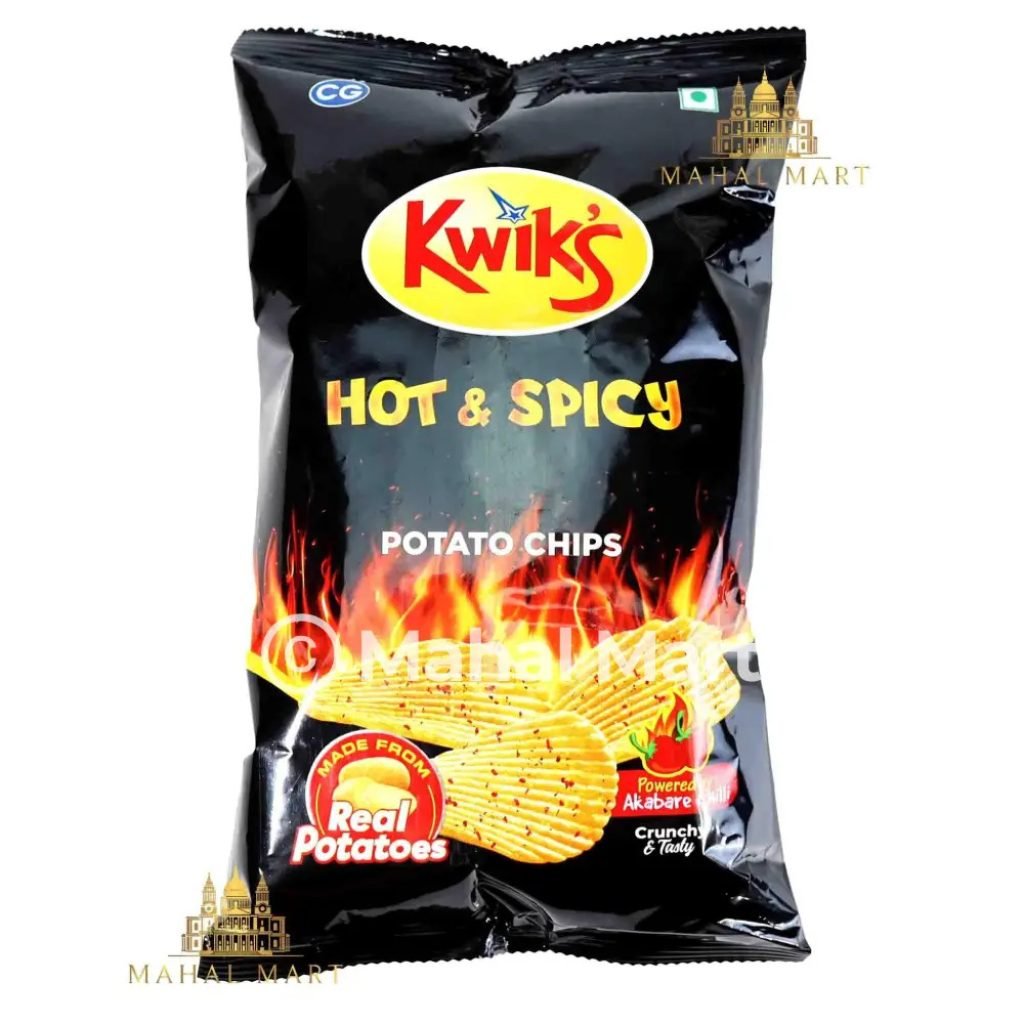 KWIKS HOT & SPICY POTATO CHIPS 60GM